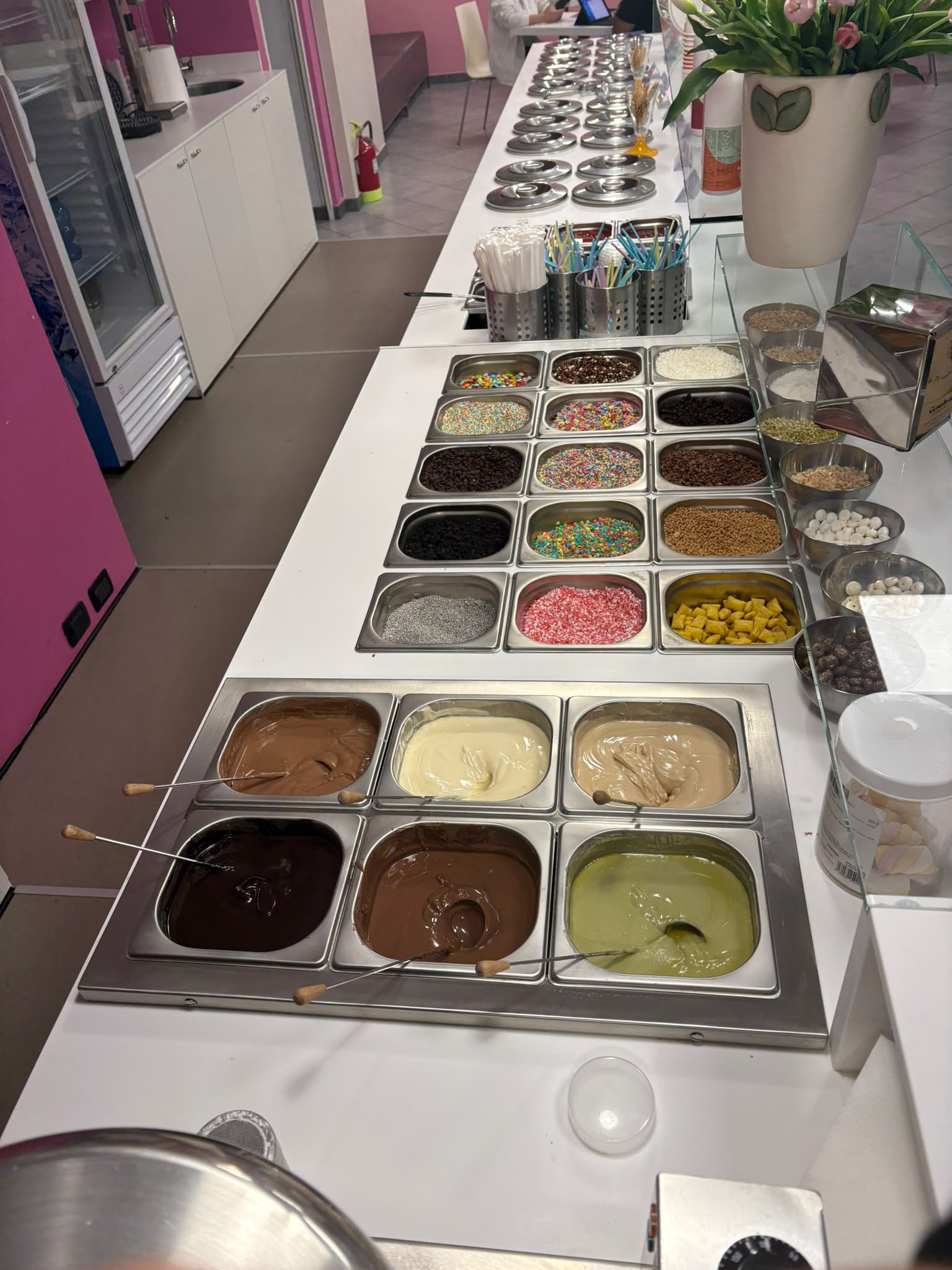 Toppings e creme preparate da noi sul banco